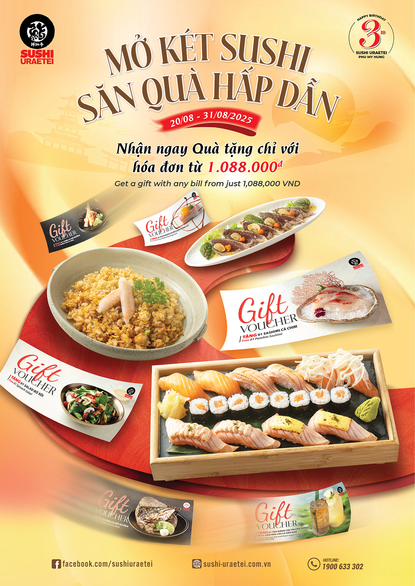 MỘT THẬP KỶ ĐỒNG HÀNH – BA NĂM KỶ NIỆM TẠI SUSHI URAETEI PHÚ MỸ HƯNG